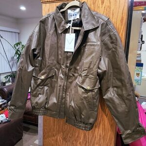 Aelfric Eden Faux Leather Military Jacket